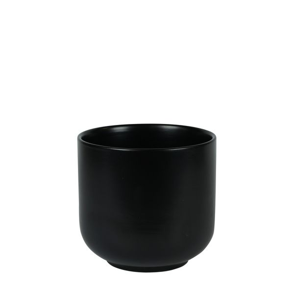 Hortus Havana Ceramic Pot - Matt Black - Dia16 x H15cm