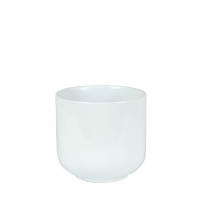 Hortus Havana Ceramic Pot - Glossy White - Dia16 x H15cm