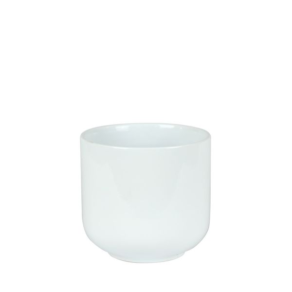 Hortus Havana Ceramic Pot - Glossy White - Dia16 x H15cm
