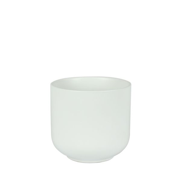 Hortus Havana Ceramic Pot - Matt White - Dia16 x H15cm
