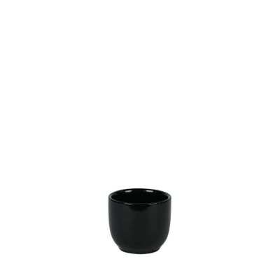Hortus Cairo Ceramic Pot - Glossy Black - Dia8 x H7cm