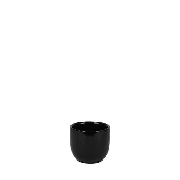 Hortus Cairo Ceramic Pot - Glossy Black - Dia8 x H7cm