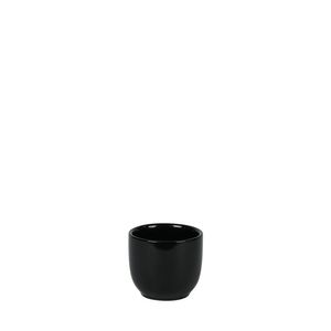 Hortus Cairo Ceramic Pot - Glossy Black - Dia8 x H7cm