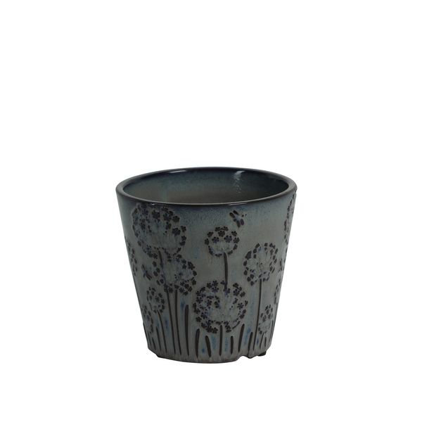 Hortus Lithgow SeedHead Pot - Grey - Dia13 x H12cm