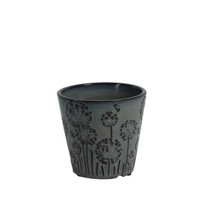 Hortus Lithgow SeedHead Pot - Grey - Dia13 x H12cm