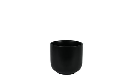 Hortus Havana Ceramic Pot - Matt Black - Dia14 x H13cm