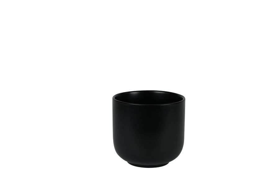 Hortus Havana Ceramic Pot - Matt Black - Dia14 x H13cm