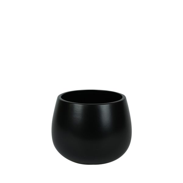 Hortus London Ceramic Pot - Matt  Black - Dia15 x H11cm