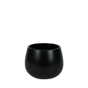 Hortus London Ceramic Pot - Matt  Black - Dia15 x H11cm