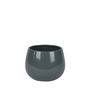 Hortus London Ceramic Pot - Glossy Grey - Dia15 x H11cm