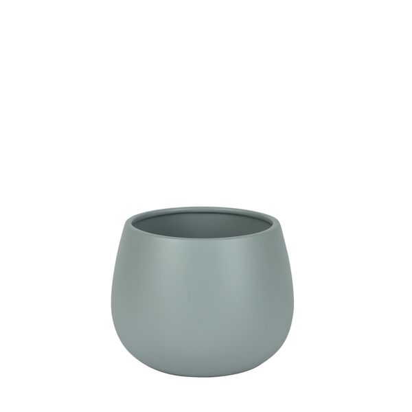 Hortus London Ceramic Pot - Matt Grey - Dia15 x H11cm