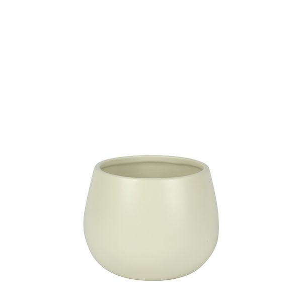 Hortus London Ceramic Pot - Matt Cream - Dia15 x H11cm