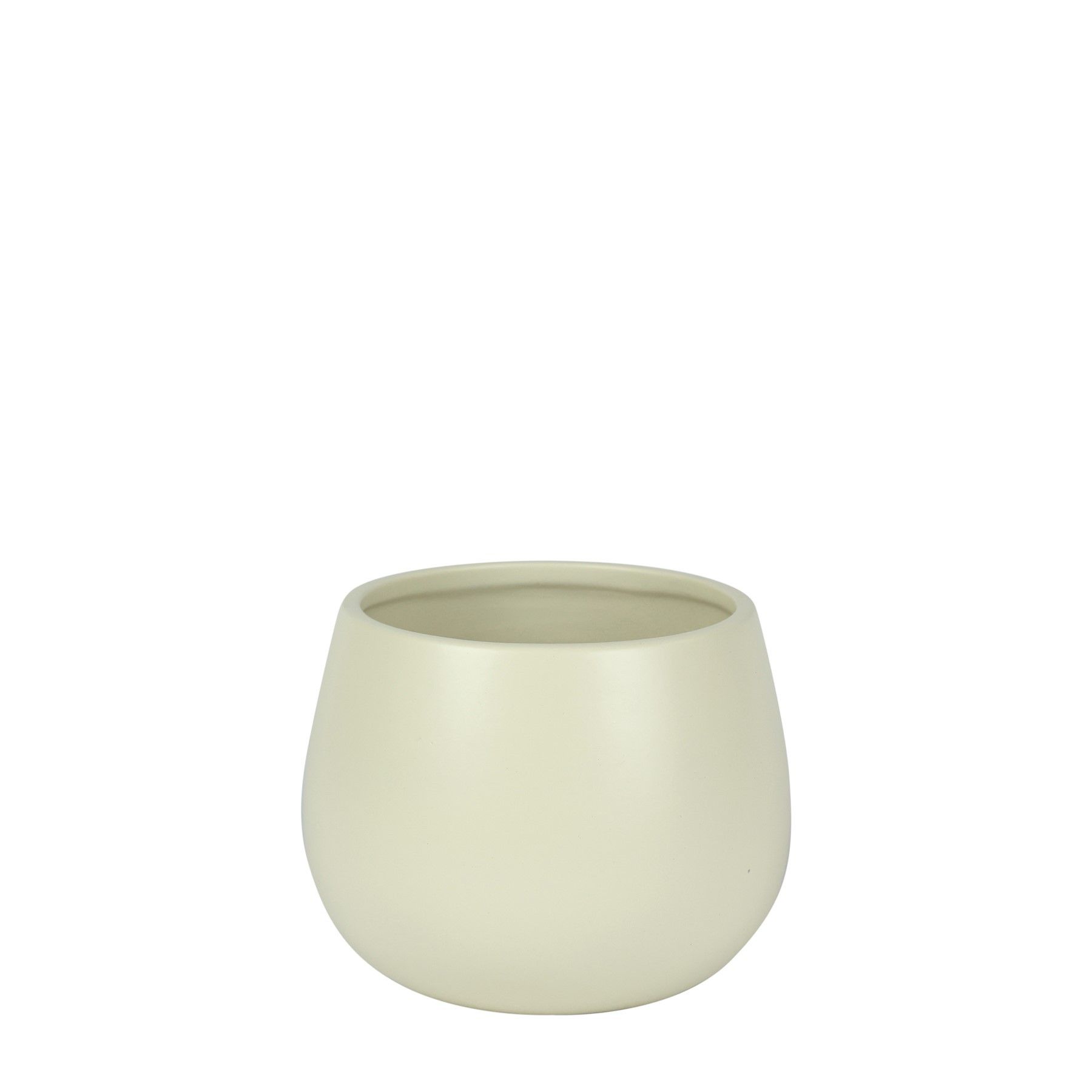 Hortus London Ceramic Pot - Matt Cream - Dia15 x H11cm