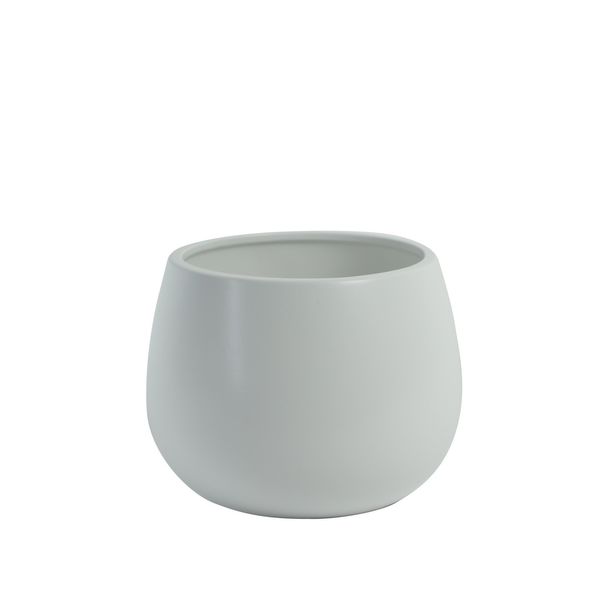 Hortus London Ceramic Pot - Matt White - Dia16.5 x H13cm