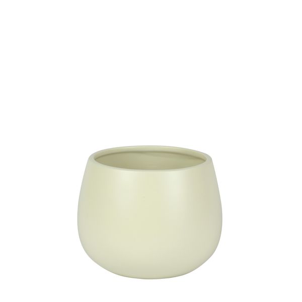 Hortus London Ceramic Pot - Matt Cream - Dia16.5 x H13cm