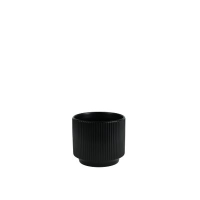 Hortus Tokyo Ceramic Pot -Matt Black - Dia16 x H13cm