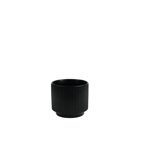 Hortus Tokyo Ceramic Pot -Matt Black - Dia16 x H13cm