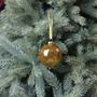 Glass Soleo Bauble - Antique Gold - 8cm