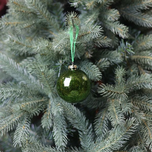 Glass Soleo Bauble - Green - 8cm