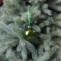 Glass Soleo Bauble - Green - 8cm