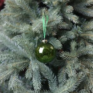 Glass Soleo Bauble - Green - 8cm