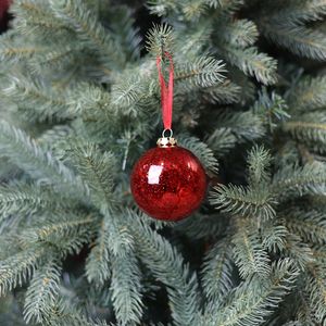 Glass Soleo Bauble - Red - 8cm