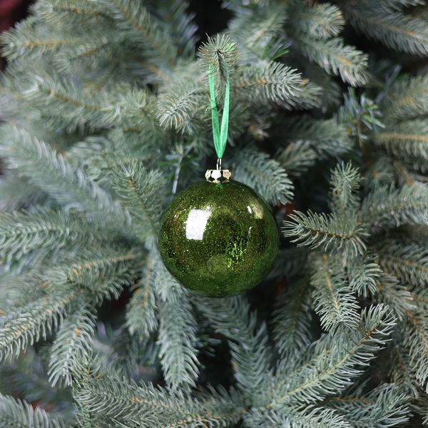 Glass Soleo Bauble - Green - 10cm