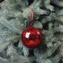 Glass Turone Bauble - Red - 12cm