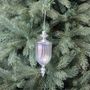 Glass Lantern Finial - Silver - 7 x 21cm