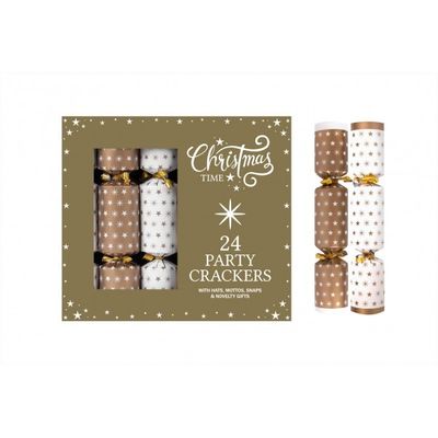 24 Pk 9" Gold Stars Cracker Party Box