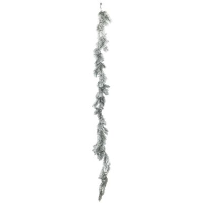 Fresh Snow Pine Garland - White/Green - 180cm