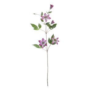 Snowy Clematis - Lavender/White - 78cm