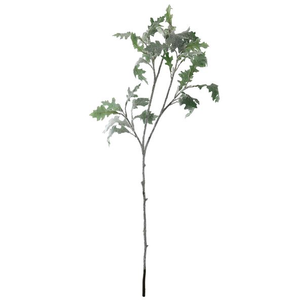 Snowy American Oak Spray - White/Green - 99cm