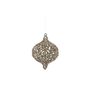 Filigree Glitter Onion Hanging Decoration - Gold - 18cm