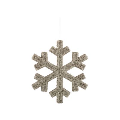 Glitter Snowflake Hanging Decoration - Gold - 25cm