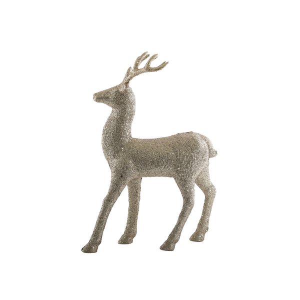 Glitter Standing Reindeer - Gold - 32cm