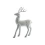 Glitter Standing Reindeer - Silver - 32cm