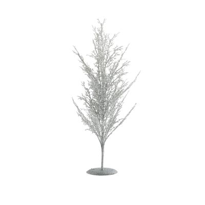 Glitter and Beaded Tree - Silver - 55cm 