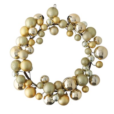 Bauble Wreath - Gold - 40cm