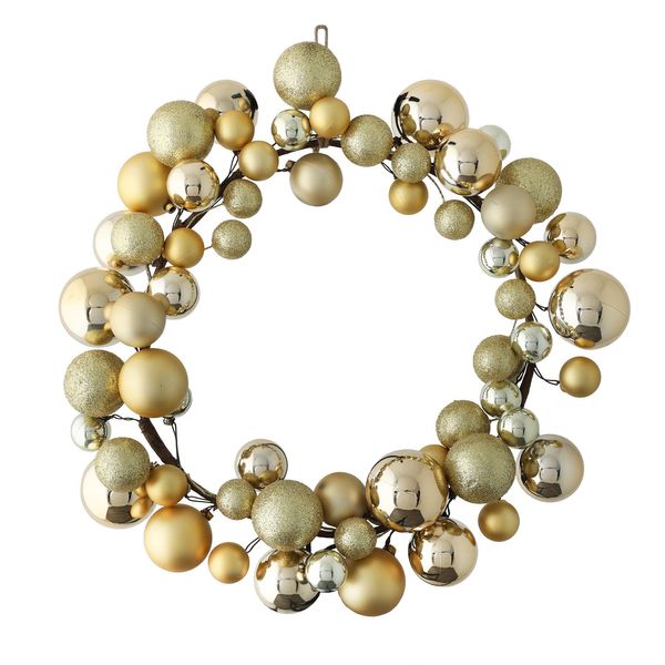 Bauble Wreath - Gold - 40cm
