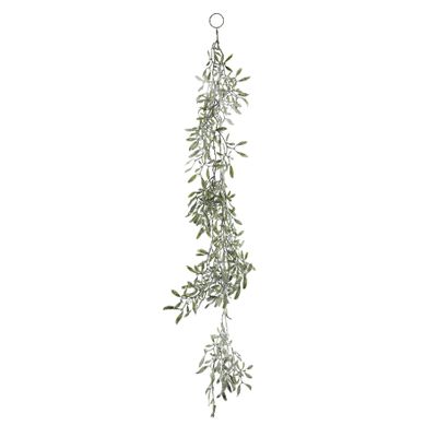 Frosted Mistletoe Cascade - Green - 120cm