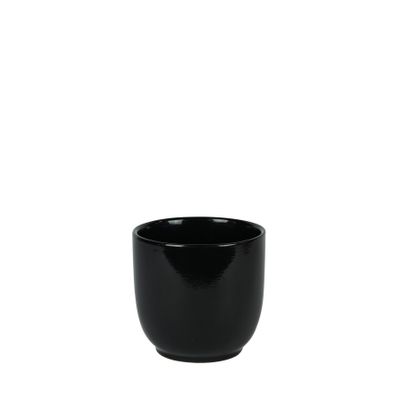 Hortus Cairo Ceramic Pot - Glossy Black - Dia12 x H10cm
