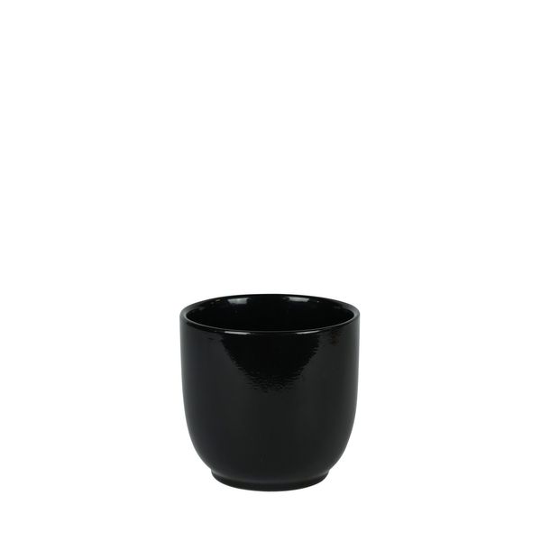 Hortus Cairo Ceramic Pot - Glossy Black - Dia12 x H10cm
