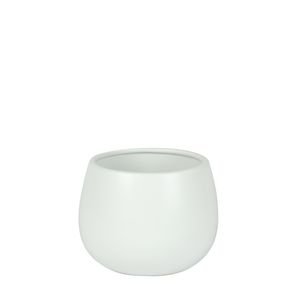 Hortus London Ceramic Pot - Matt White - Dia13 x H12cm