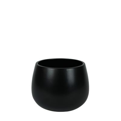 Hortus London Ceramic Pot - Matt  Black - Dia16.5 x H13cm