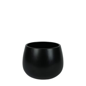 Hortus London Ceramic Pot - Matt  Black - Dia16.5 x H13cm