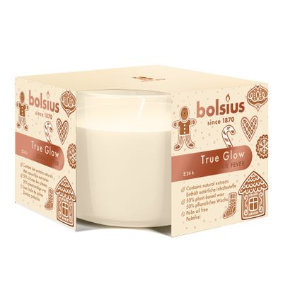 Bolsius  - Fragrance  Glass Scented Candle  -H6.3 x 9cm - Cookie Fever