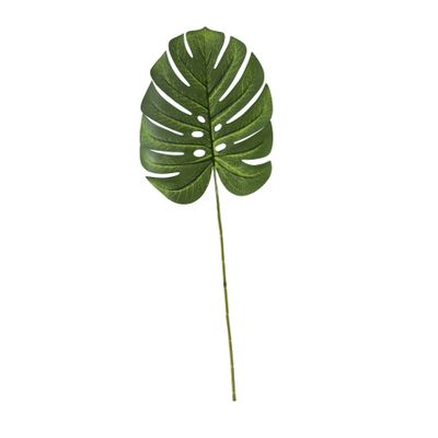 Essential Medium Monstera Leaf -Variegated Green - 71cm