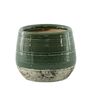 Hortus Sydney Reactive Glaze Pot - Green - Dia21.5 x H17.5cm