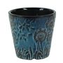 Hortus Cairns Stamped Pot - Ice Blue - Dia24 x H22.5cm